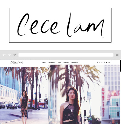Website and logo design for a social media influencer, Cece Lam