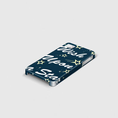 Graphic illustration with text saying "Wish Upon A Star" on a iPhone case